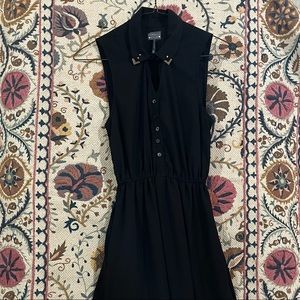 Kendall & Kylie Black Button Up Dress